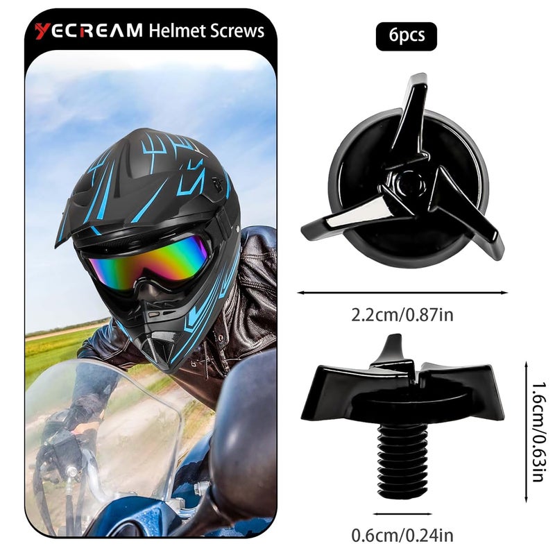 Yecream Helmet Visors Screws- Replacement Screw for Helmet Visor Helmet Hardware Kit with Dirt Bike & Motorcycle Helmet Bolts for Motorcross Helmets - Image 2